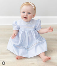 Load image into Gallery viewer, Blue Embroidered Floral Bullions Dress