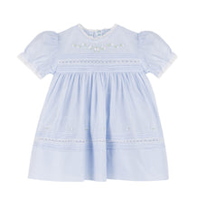 Load image into Gallery viewer, Blue Embroidered Floral Bullions Dress