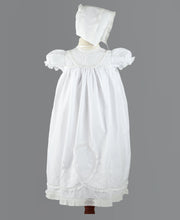 Load image into Gallery viewer, Girls Lacy Yoke Christening /Baptism Gown Set