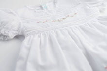 Load image into Gallery viewer, White Embroidered Floral Bullions Dress