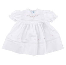 Load image into Gallery viewer, White Embroidered Floral Bullions Dress