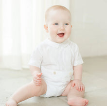 Load image into Gallery viewer, Boys Classic White Bobby Suit with Tucks