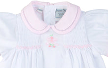 Load image into Gallery viewer, White & Pink Girls Bow Embroidered Bubble-Preemie