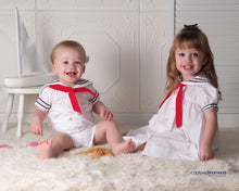 Load image into Gallery viewer, Girls Nautical Sailor Dress