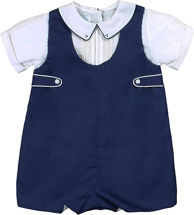 Navy Highrise Set with White Attached Shirt