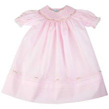 Load image into Gallery viewer, Pastel Pink Bishop Neckline Smocked Dress