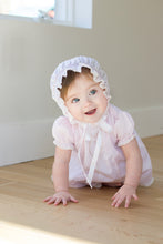 Load image into Gallery viewer, Girls Infant White Smocked Bonnet
