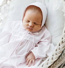 Load image into Gallery viewer, Feltman Brothers Pink Gown & Bonnet NWT Newborn Girls White Dot