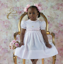 Load image into Gallery viewer, Pastel Pink Rose Garden Smocked Dress