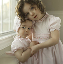 Load image into Gallery viewer, Pastel Pink Rose Garden Smocked Dress