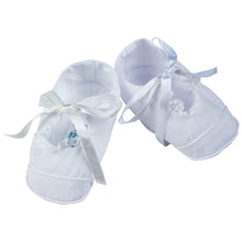 Load image into Gallery viewer, Pink or White Lace Trimmed Baby Girl Booties