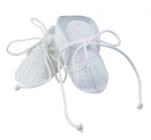 Load image into Gallery viewer, White Unisex Booties with Ties