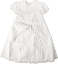 Load image into Gallery viewer, Girls Pintucked Christening Gown &amp; Bonnet
