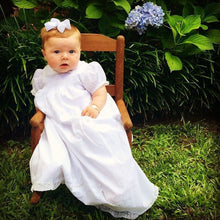 Load image into Gallery viewer, Girls Pintucked Christening Gown & Bonnet