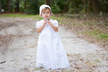 Load image into Gallery viewer, Girls Pintucked Christening Gown & Bonnet