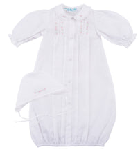 Load image into Gallery viewer, Girls White & Pink Floral Take Me Home Gown & Bonnet