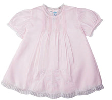 Load image into Gallery viewer, Pink Slip Dress with Pin Tucks & Lace