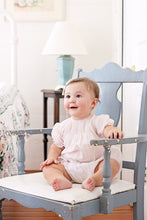 Load image into Gallery viewer, Girls Pink Pintucks & Lace Insert Bubble