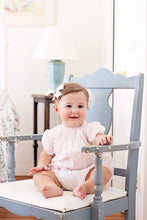 Load image into Gallery viewer, Girls Pink Pintucks & Lace Insert Bubble