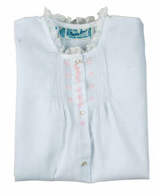 Load image into Gallery viewer, Newborn White & Pink Daygown with Pintucks