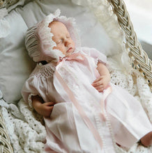 Load image into Gallery viewer, Girls Honeycomb Smocked Yoke Pink Daygown