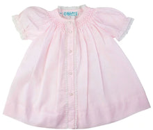 Load image into Gallery viewer, Girls Honeycomb Smocked Yoke Pink Daygown