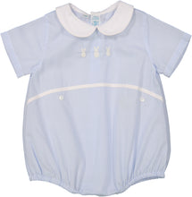 Load image into Gallery viewer, Baby Blue Boys Embroidered Bunny Creeper