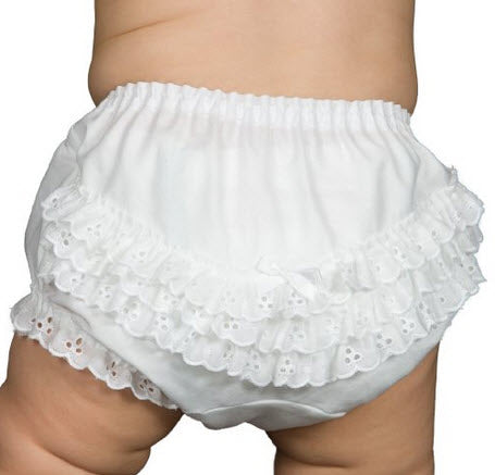 White Eyelet Ruffle Seat Panties – Connie's Kids Children's Clothing