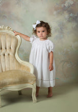 Load image into Gallery viewer, White Bishop Smocked Dress with Insets