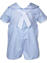 Load image into Gallery viewer, Baby Blue Nautical Boys Sailor Suit
