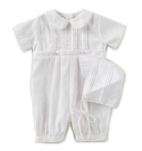 Load image into Gallery viewer, Boys White Tucked Front Romper