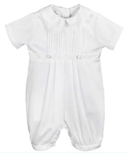 Load image into Gallery viewer, Boys White Tucked Front Romper