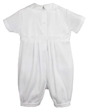 Load image into Gallery viewer, Boys White Tucked Front Romper