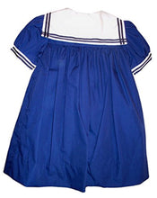 Load image into Gallery viewer, Navy Blue Girls Nautical Sailor Dress
