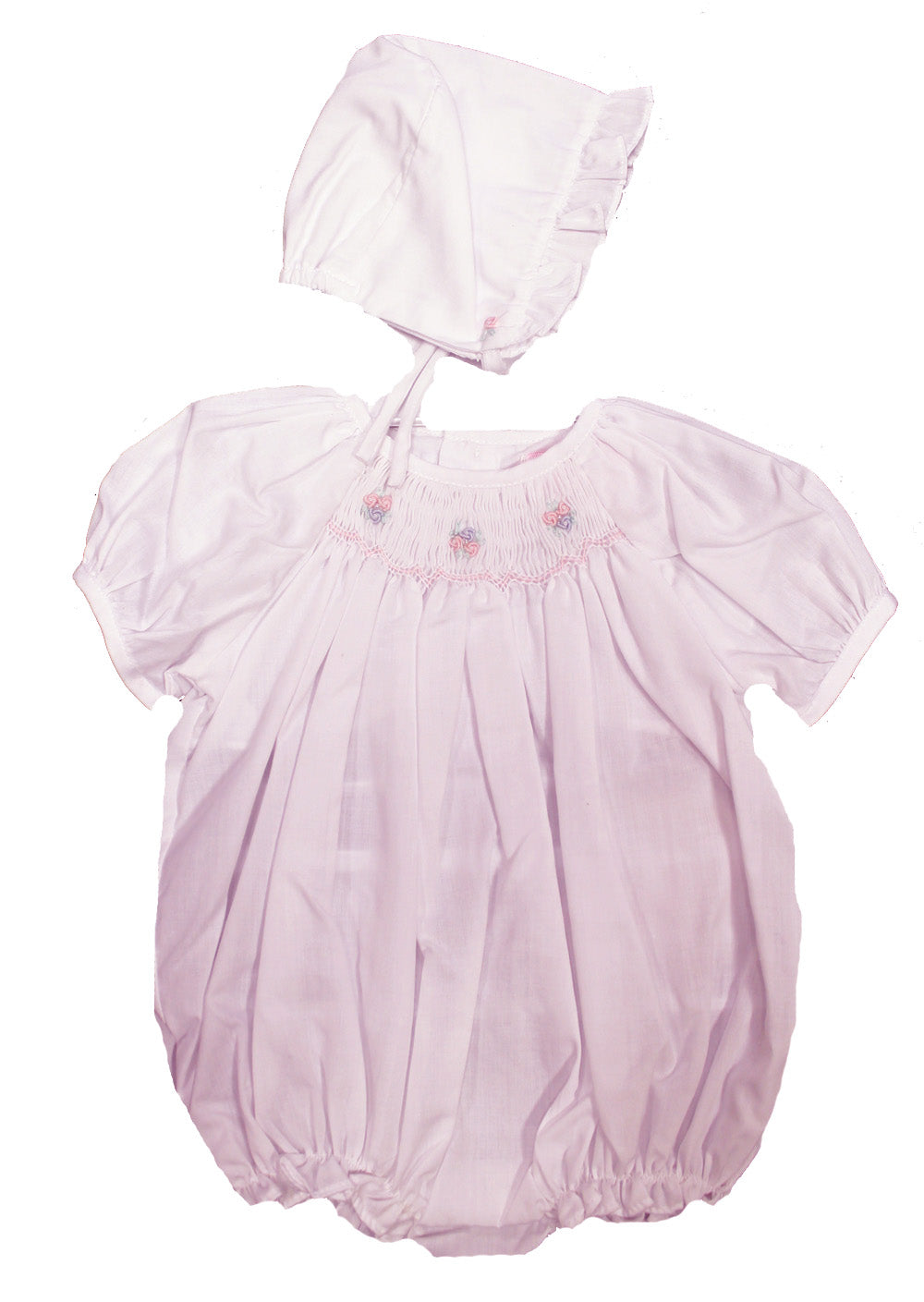 Pink Smocked Bubble Bonnet