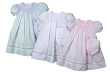 Load image into Gallery viewer, White Bishop Smocked Dress with Insets