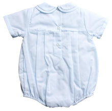 Load image into Gallery viewer, Baby Blue Boys Tucked Romper &amp; Hat
