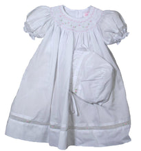 Load image into Gallery viewer, White Bishop Smocked Dress with Insets