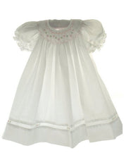 Load image into Gallery viewer, White Bishop Smocked Dress with Insets