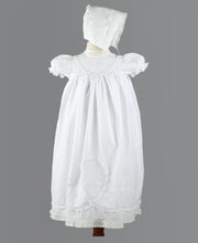 Load image into Gallery viewer, Girls Lacy Yoke Christening /Baptism Gown Set
