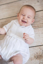 Load image into Gallery viewer, White Belted Infant Creeper
