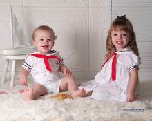 Load image into Gallery viewer, Girls Nautical Sailor Dress
