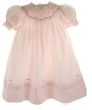 Load image into Gallery viewer, Pastel Pink Bishop Neckline Smocked Dress

