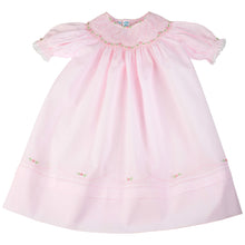 Load image into Gallery viewer, Pastel Pink Bishop Neckline Smocked Dress
