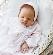 Load image into Gallery viewer, Feltman Brothers Pink Gown &amp; Bonnet NWT Newborn Girls White Dot
