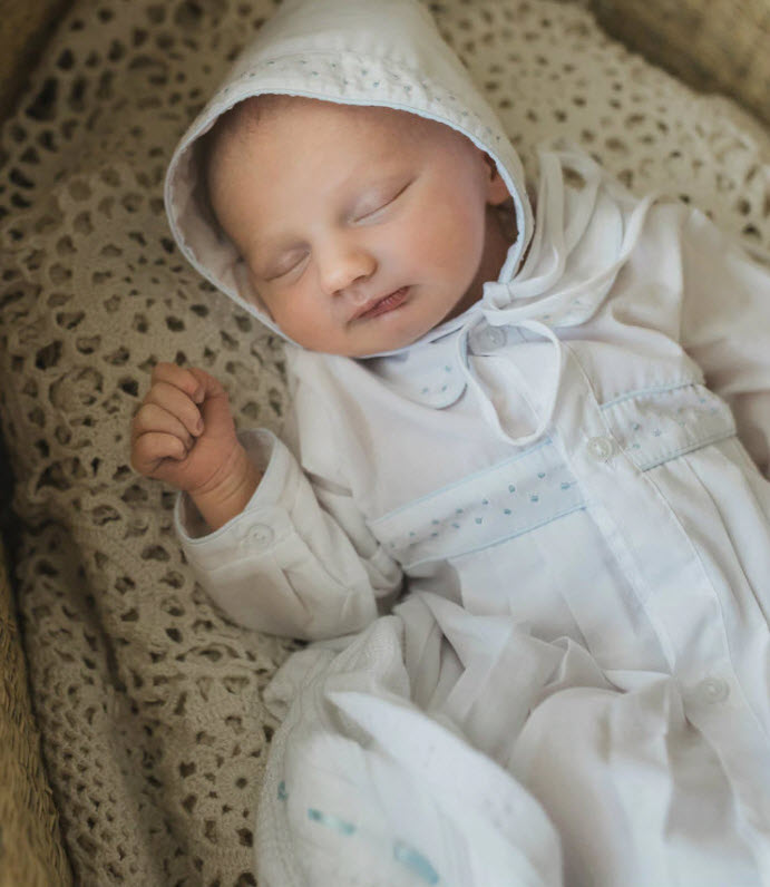 Little Brother Feltman Brothers Blue Daygown For Baby Boys,Feltman