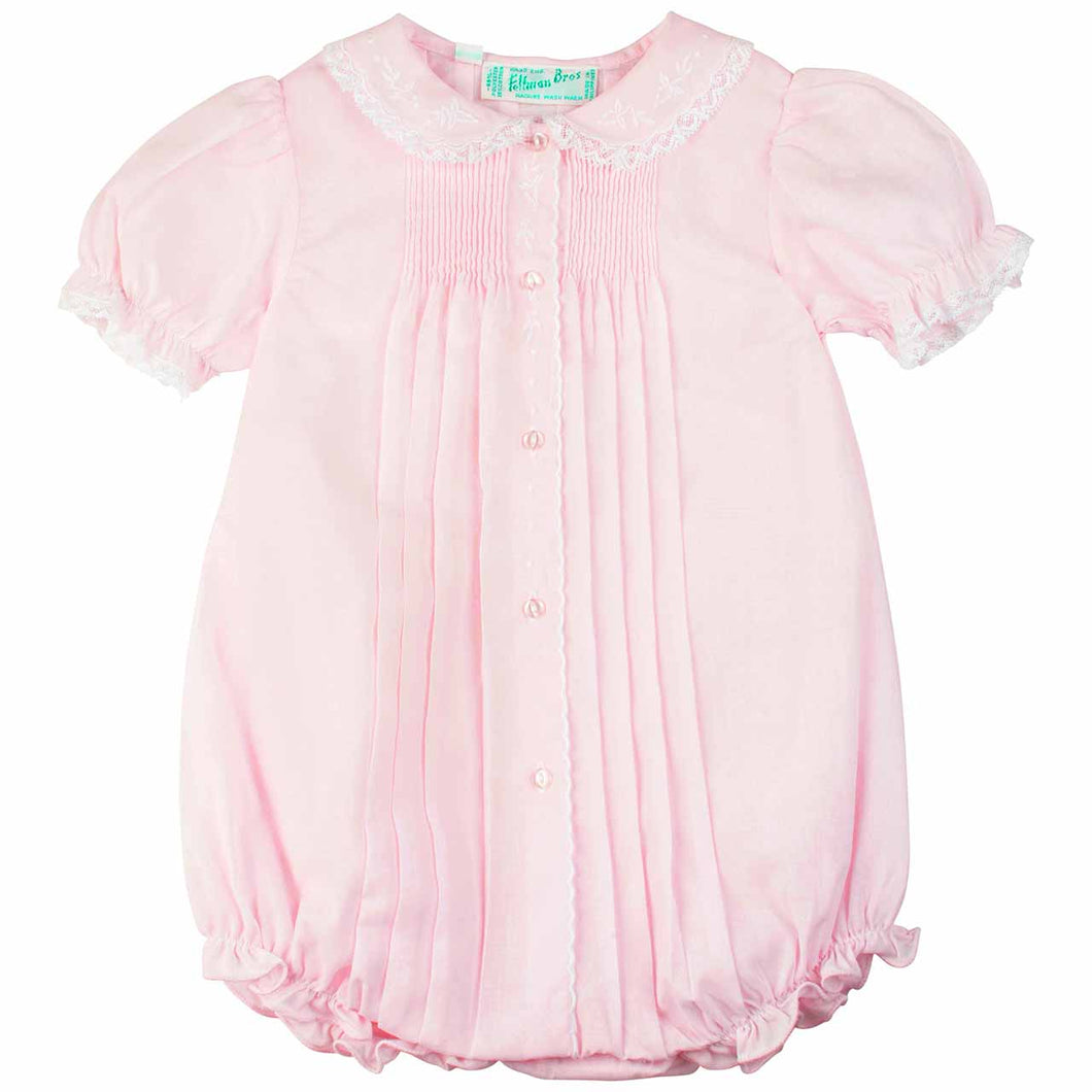 Girls Pink Front Tucked Bubble