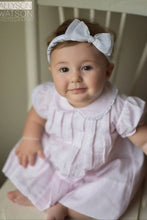 Load image into Gallery viewer, Front Pleated Baby Girls Pink Dress with Lace Inserts

