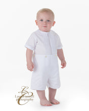 Load image into Gallery viewer, Boys Classic White Bobby Suit with Tucks

