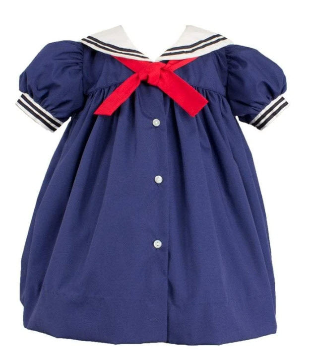 Navy Blue Girls Nautical Sailor Dress Connie's Kids Children's Clothing Navy Blue Girls Nautical Sailor Dress Connie's Kids Children's Clothing